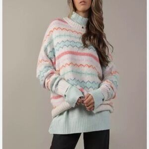 American Eagle Fair Isle Crew Neck Sweater NWT